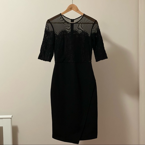 Breeze Dresses & Skirts - Breeze Designer Sample Round Neck Short Sleeve Midi A-symmetrical Bodycan Dress